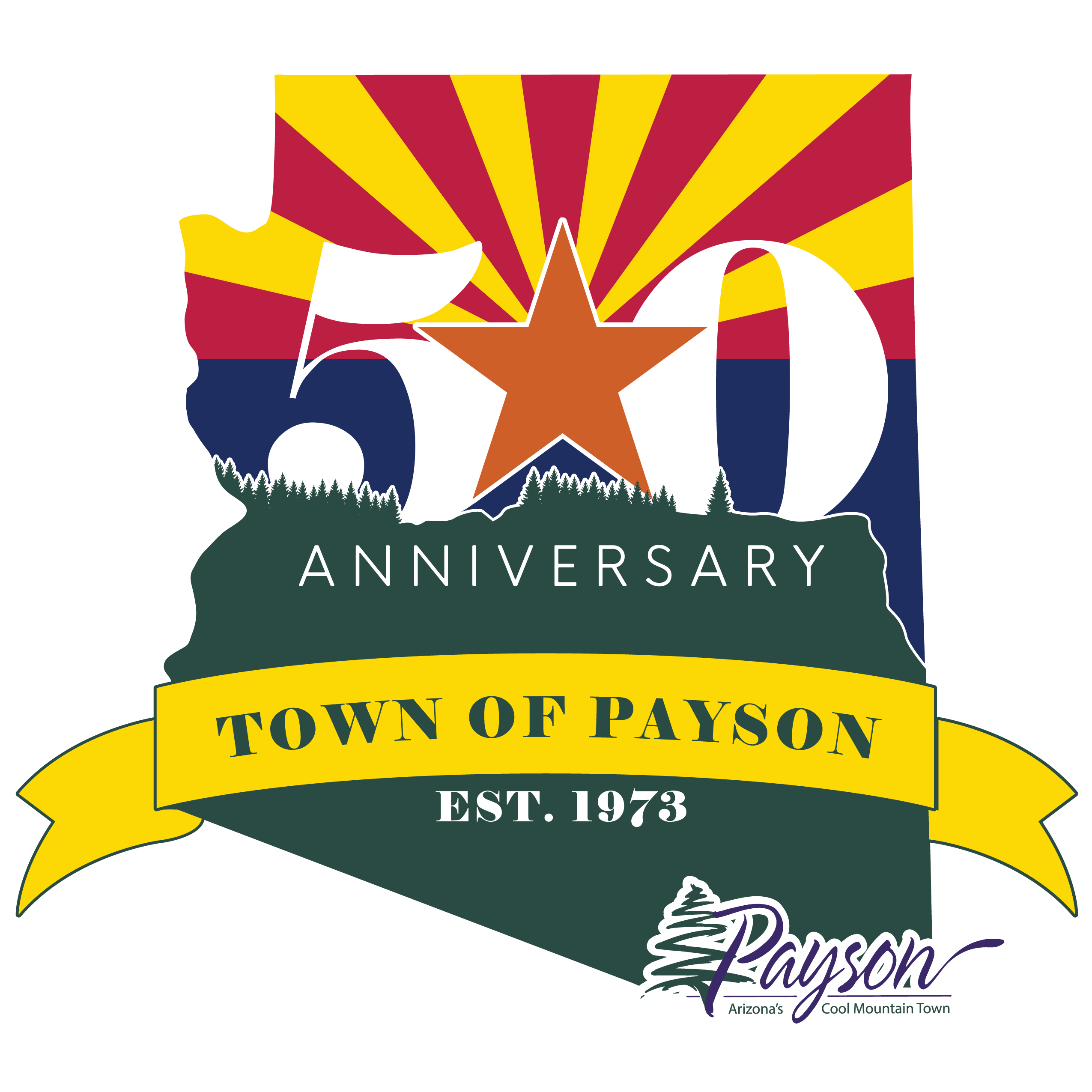 50th Anniversary Logo - Arizona State - FINAL DESIGN for General Use Transparent